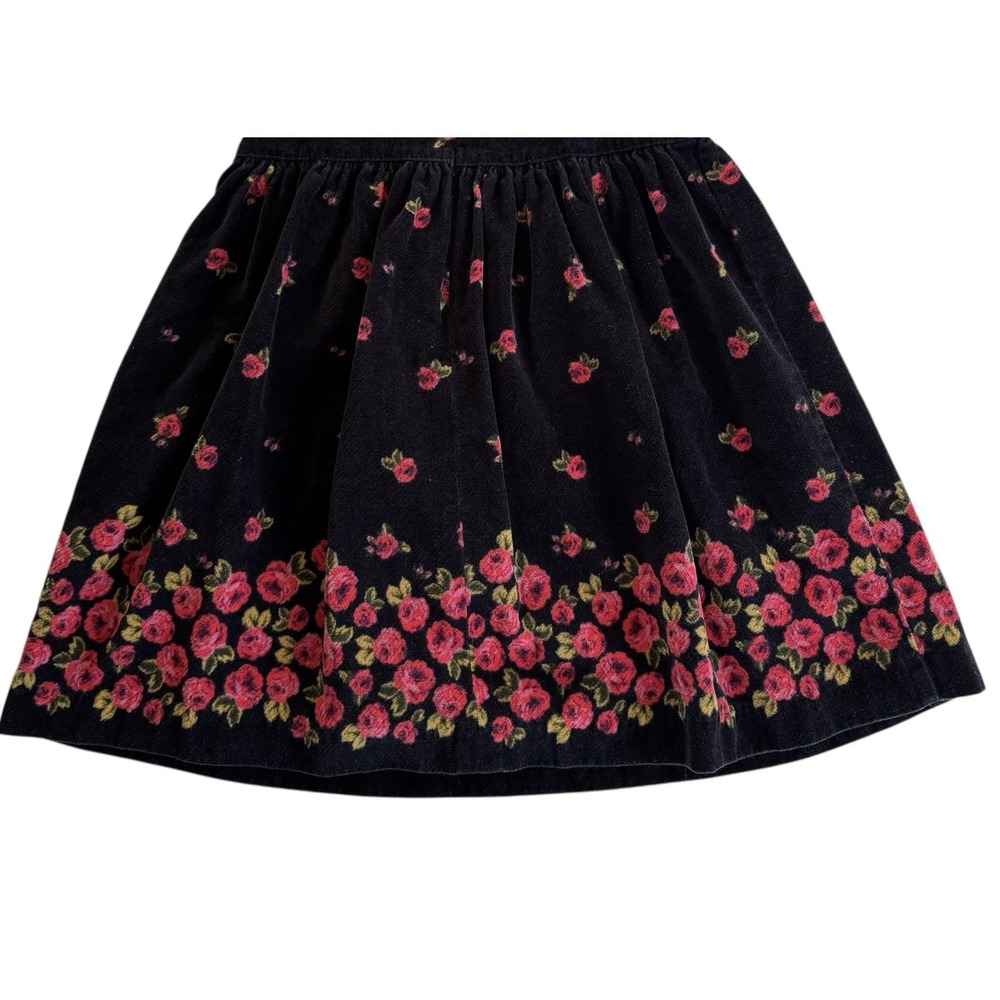 Vintage Gymboree 2000 Nutcracker Line Black Velvet Falling Roses Dress Size 3‎ Y - Picture 6 of 7